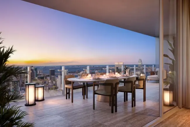 Terraza en Faena Residences con vista al río