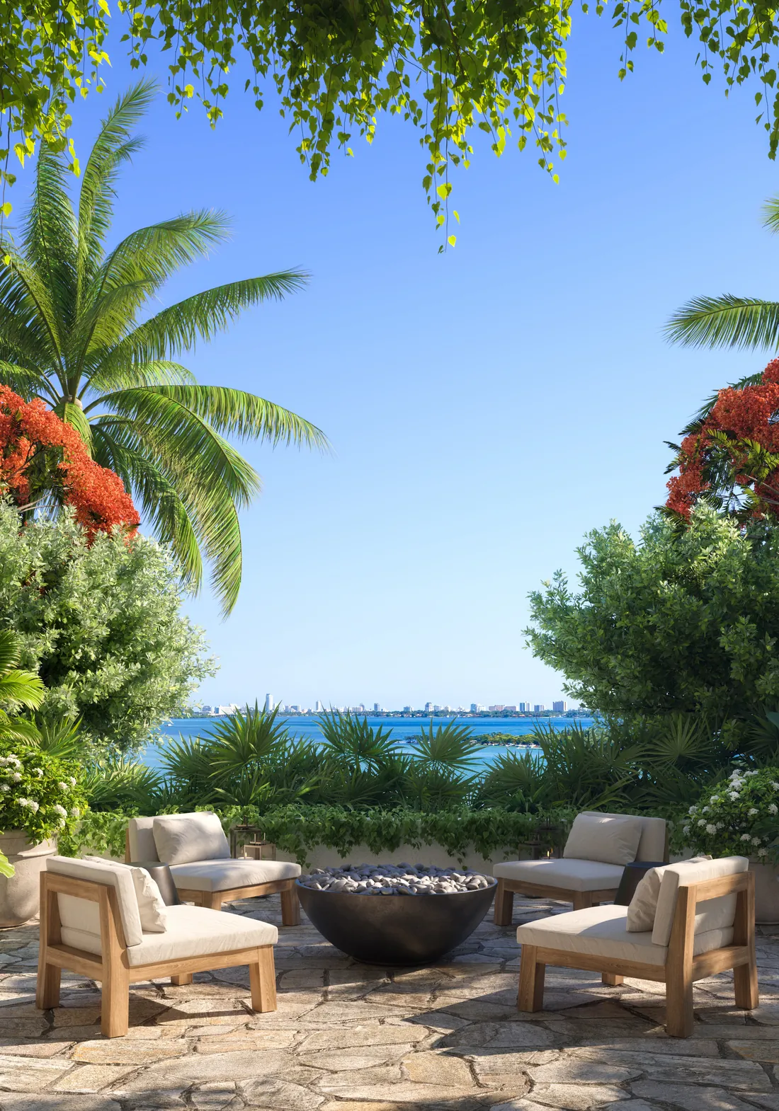Bayfront garden fireside lounge