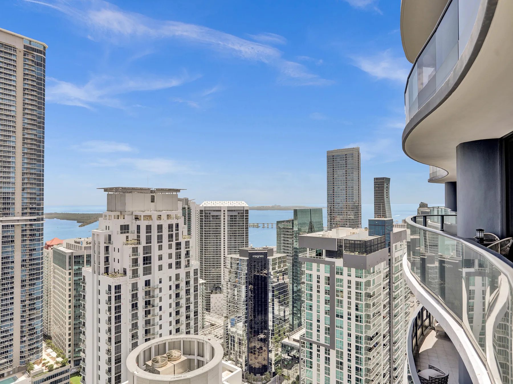 Brickell Flatiron Penthouse 5103 with views toward Biscayne Bay