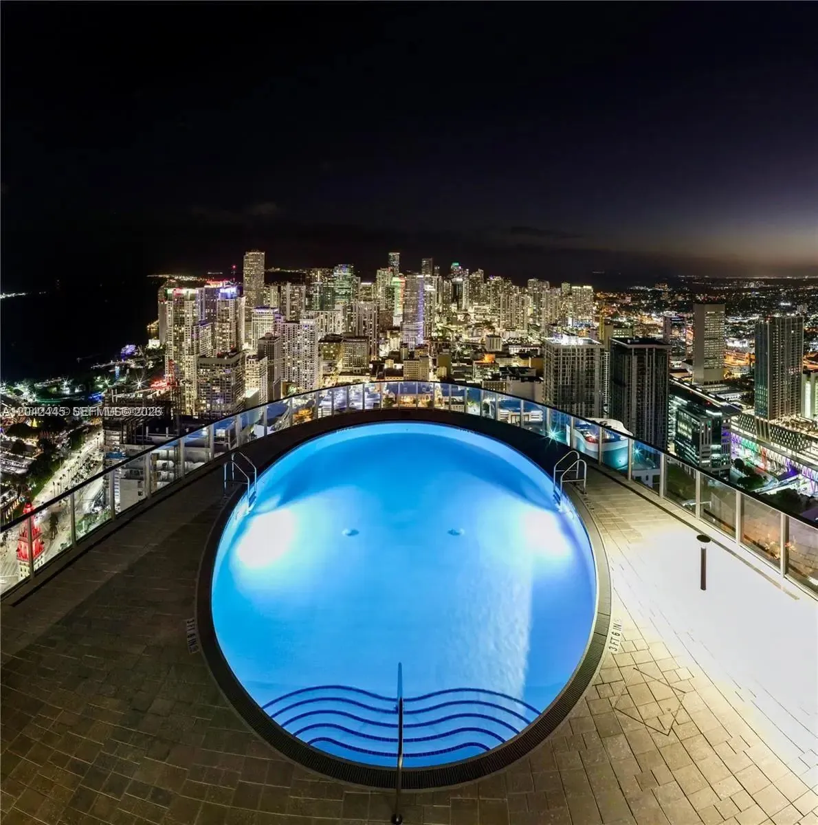 Sky pool at night