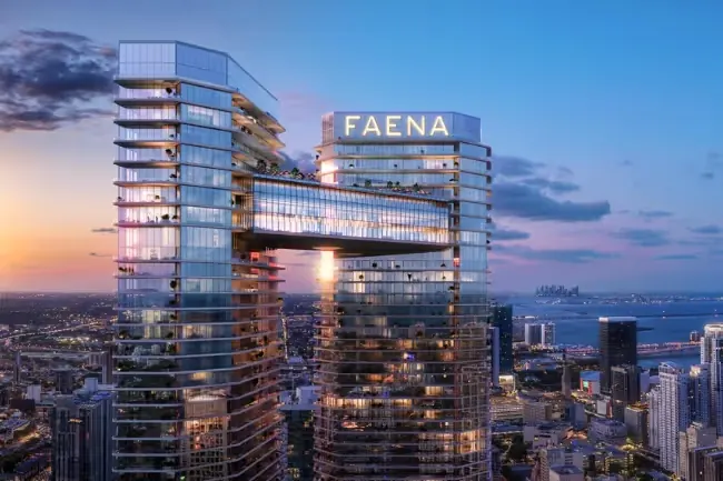 Fachada de las torres de Faena Residences